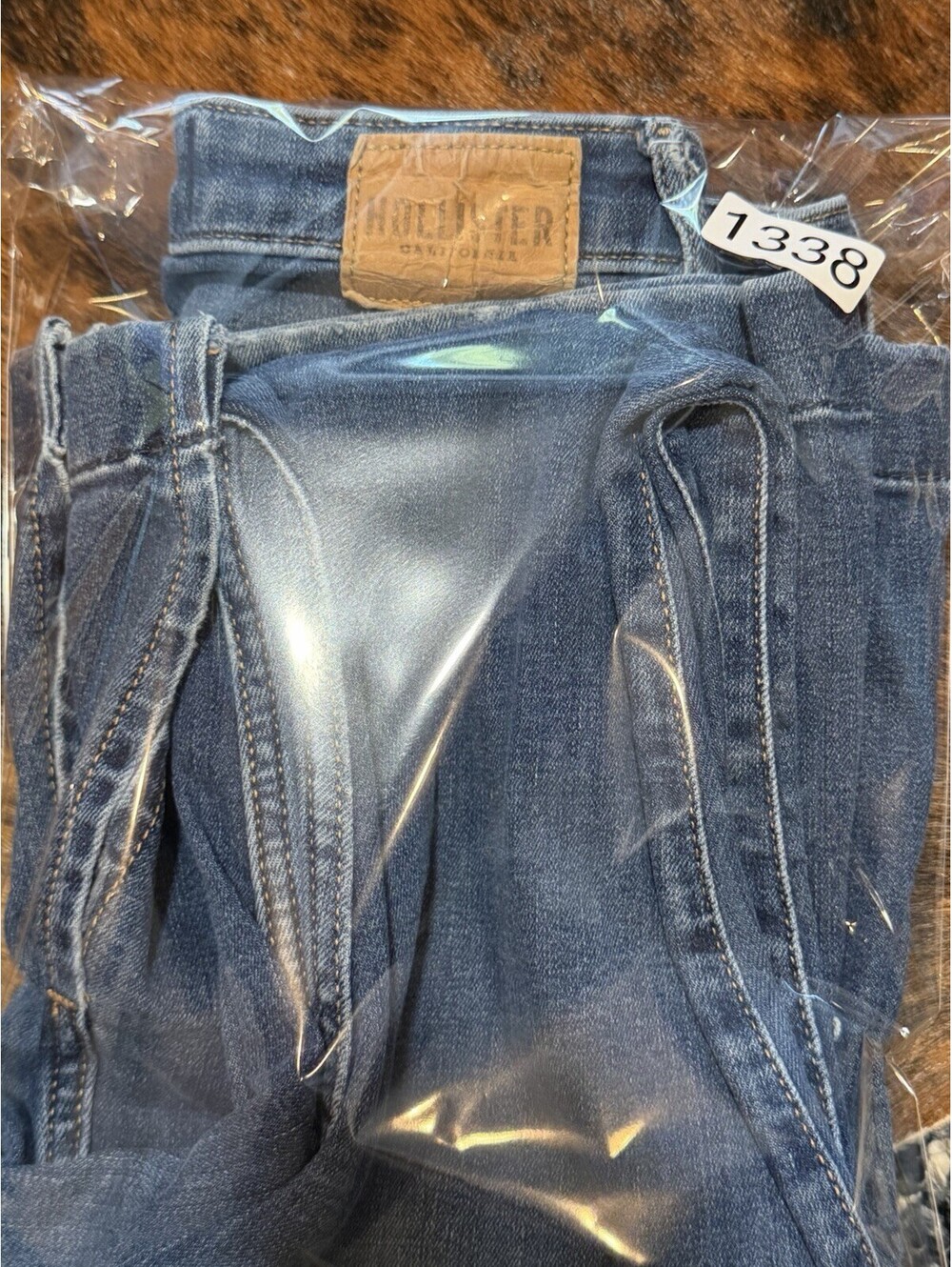 Hollister Jeans Women 1 Long High Rise Vintage Flare Dark Bellbottom Y2K 25x34 - Picture 7 of 7